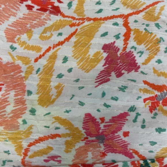 Zara Multicolor Metallic Thread Patterned Fabric - Picture 8 of 8